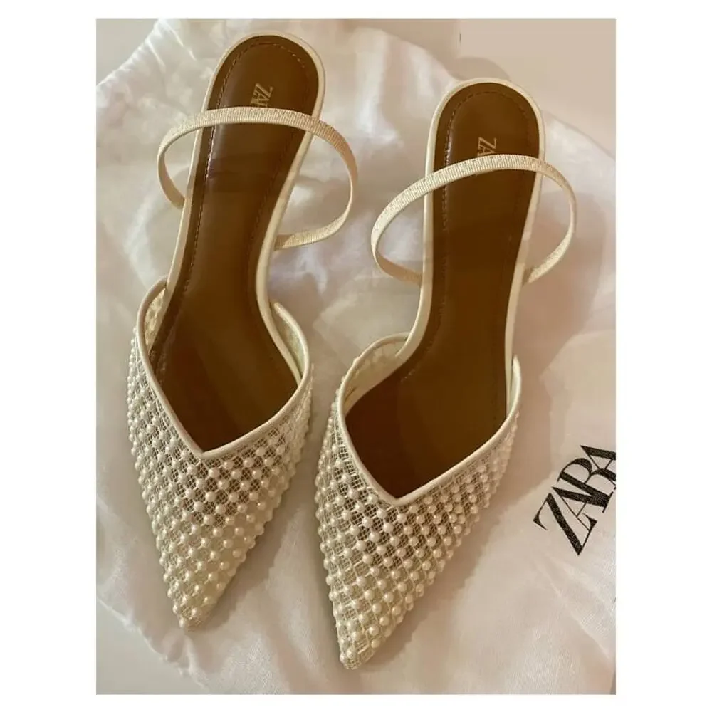 ZARA Blogger Fave!!! Embellished Slingbacks NWT US 7.5